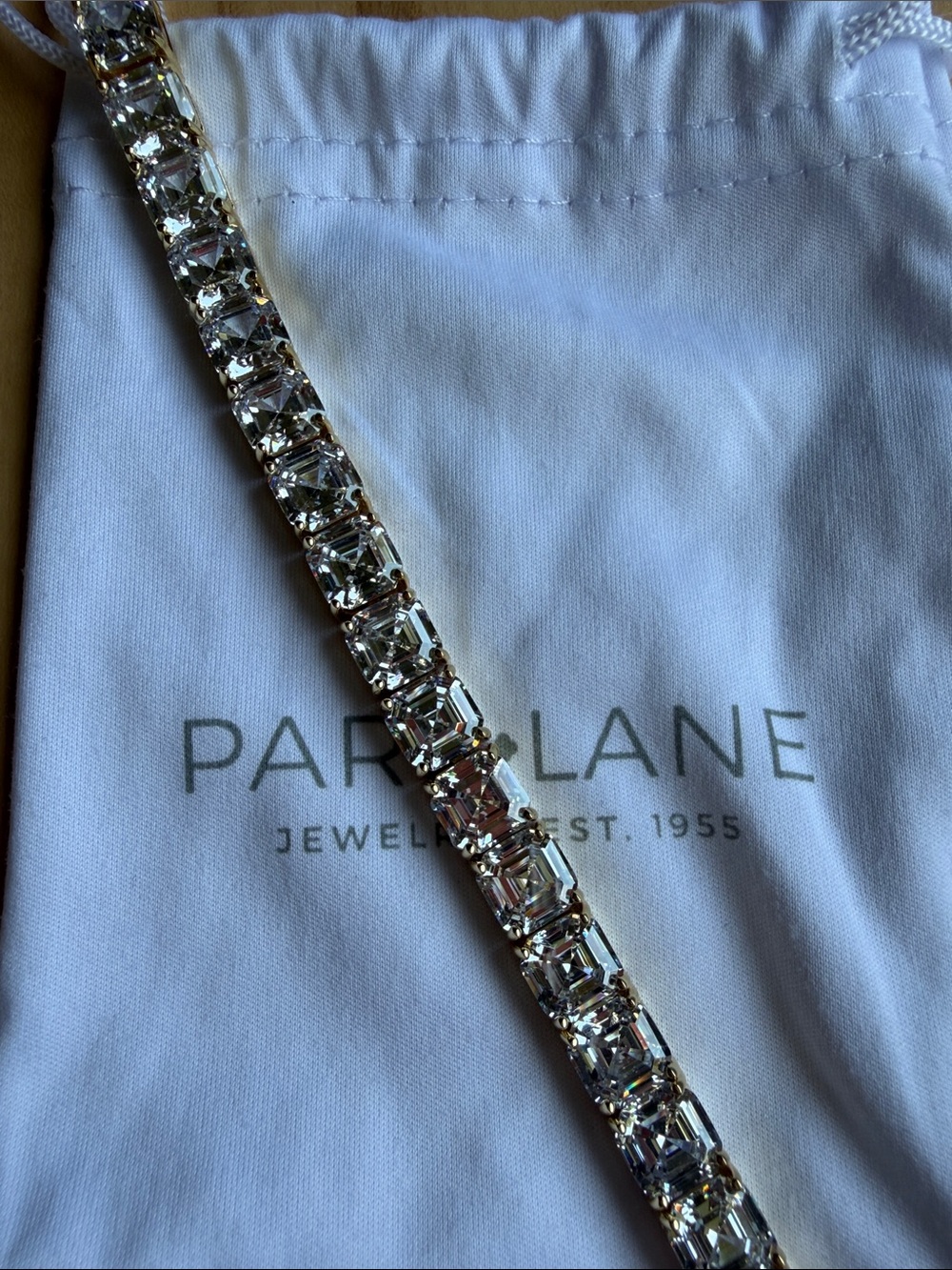 Park Lane Gold-Tone Clear Crystal Line Bracelet